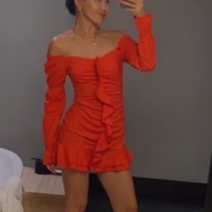 Off the shoulder ruffled dress